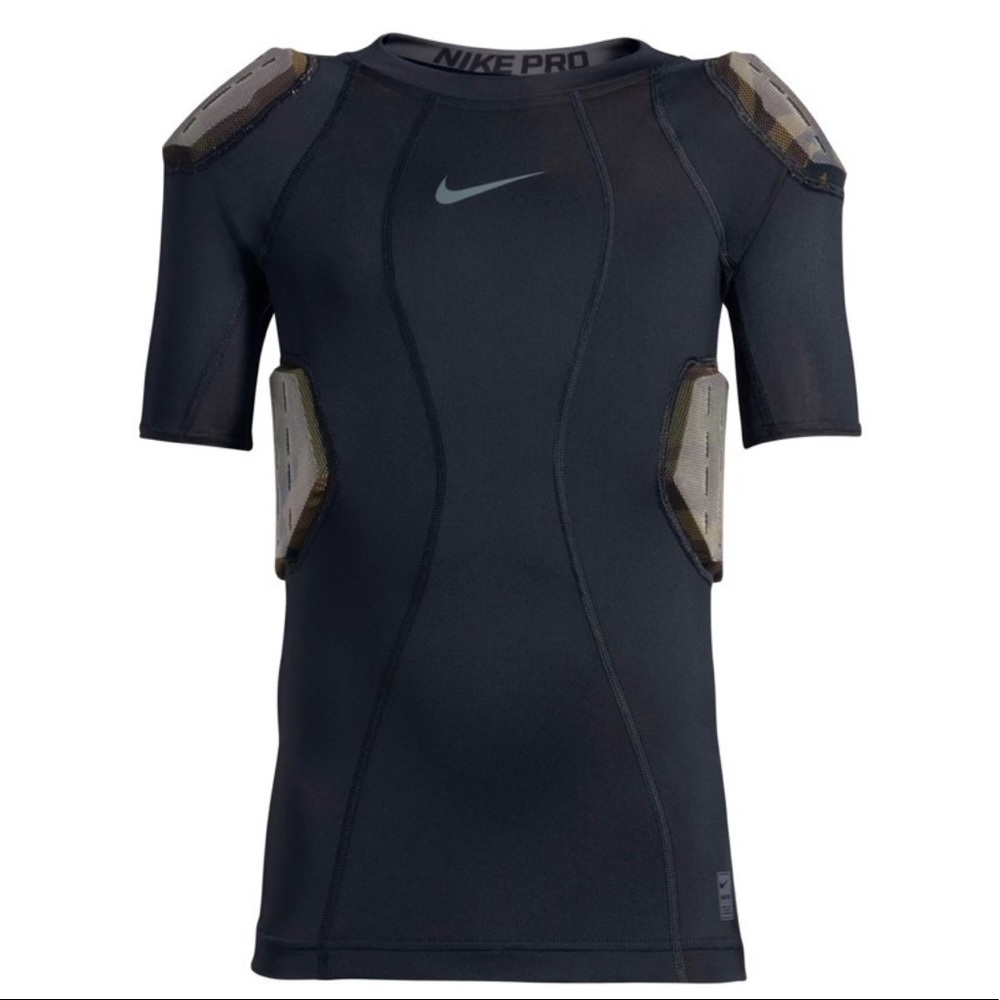 Nike Youth Pro Combat Hyperstrong 4-Pad Camo Football Shirt